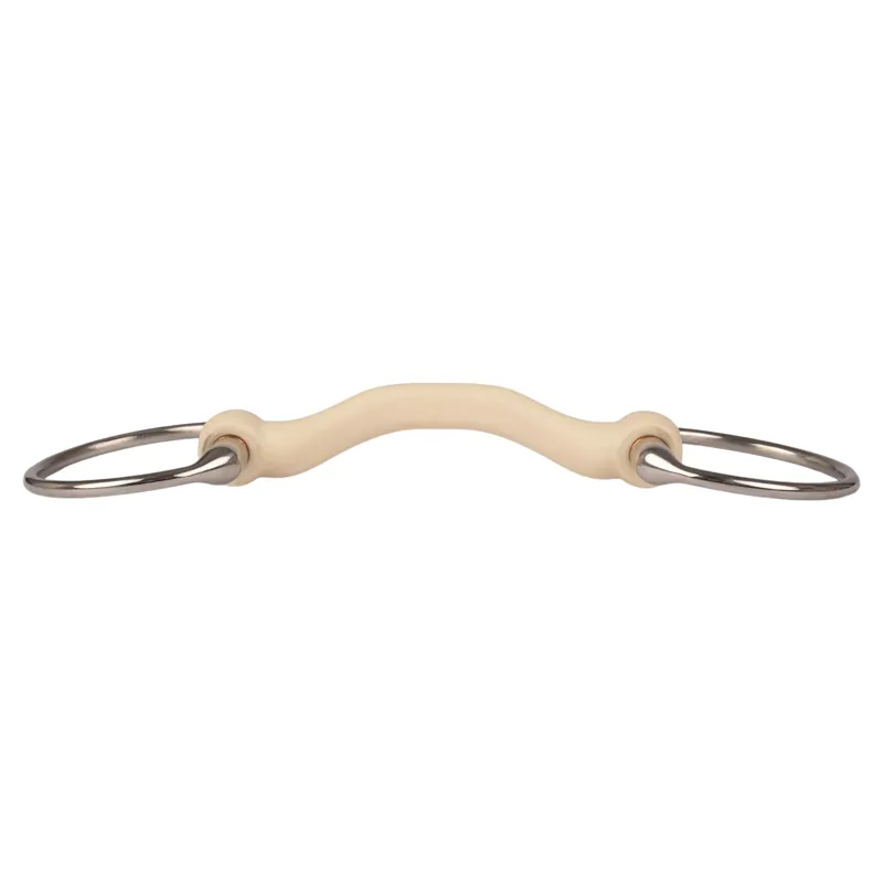 Velari Mullen Mouth with Tongue Port Flex Soft Eggbutt Snaffle Bit-1