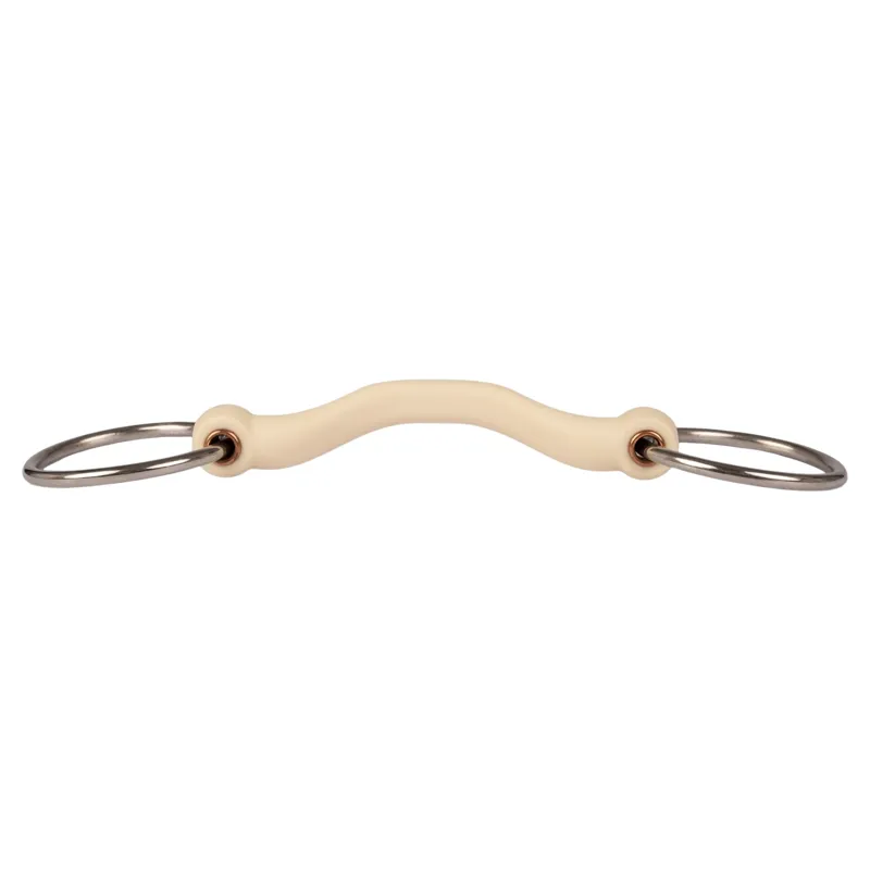 Velari Mullen Mouth with Tongue Port Flex Soft Loose Ring Snaffle Bit-1