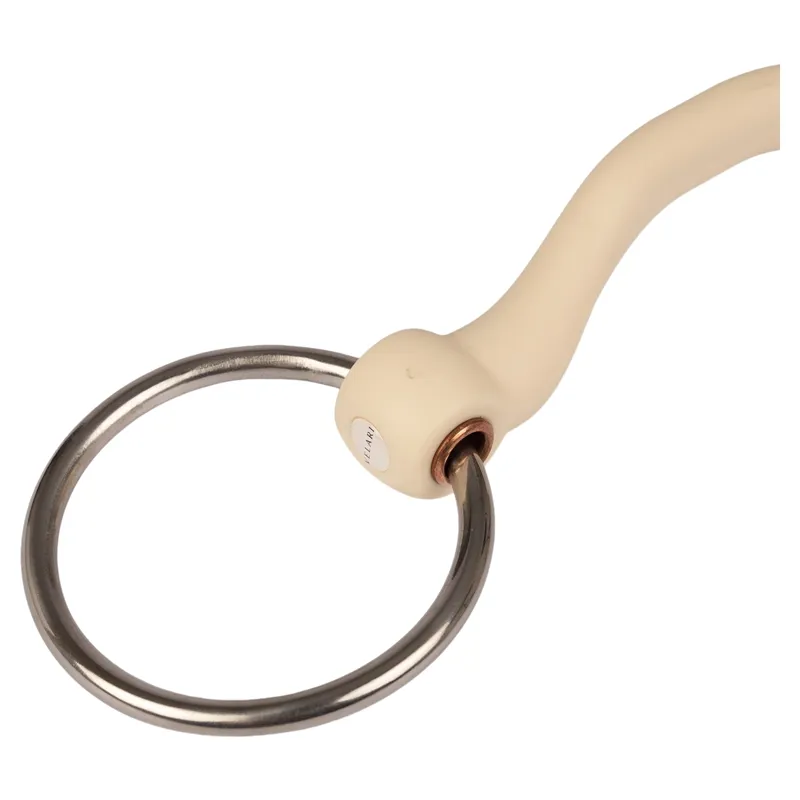 Velari Mullen Mouth with Tongue Port Flex Soft Loose Ring Snaffle Bit-2
