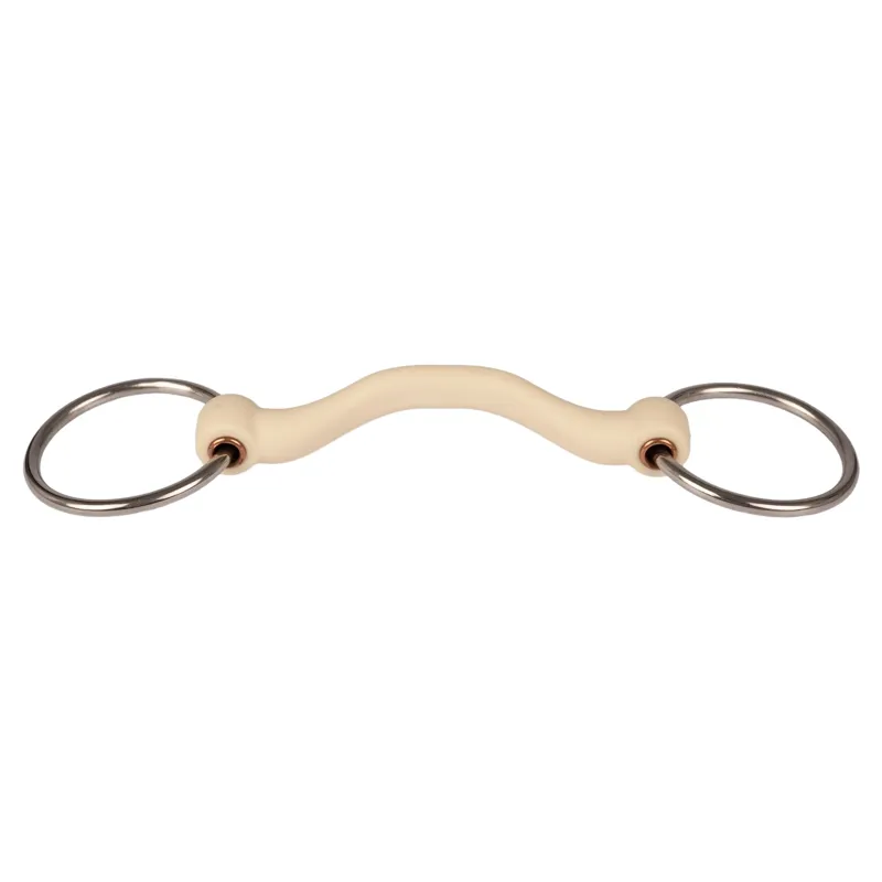 Velari Mullen Mouth with Tongue Port Flex Soft Loose Ring Snaffle Bit