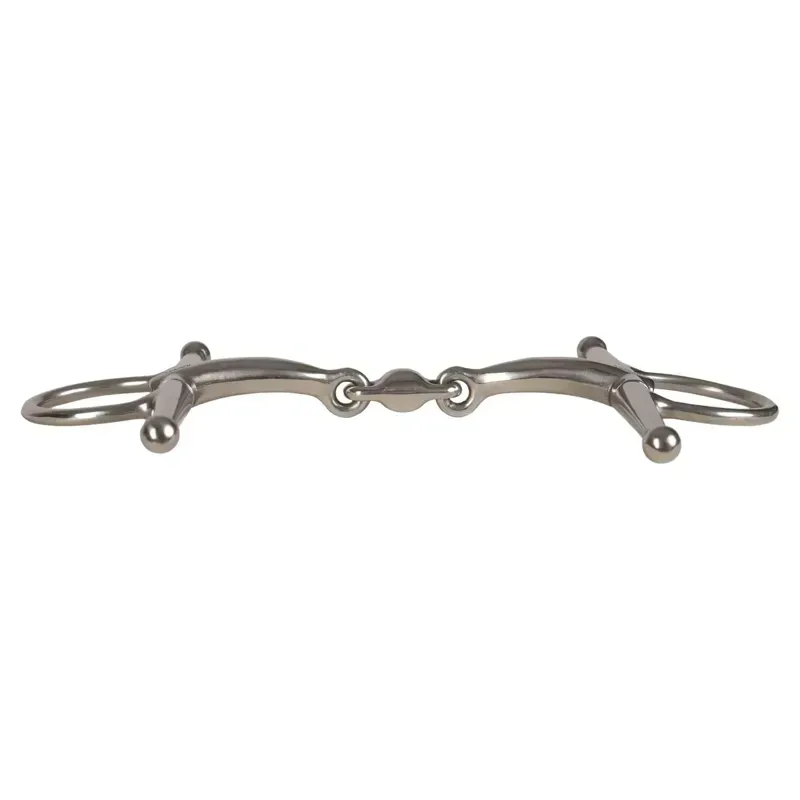 Velari Stainless Steel Double Jointed Full Cheek Snaffle Bit-1