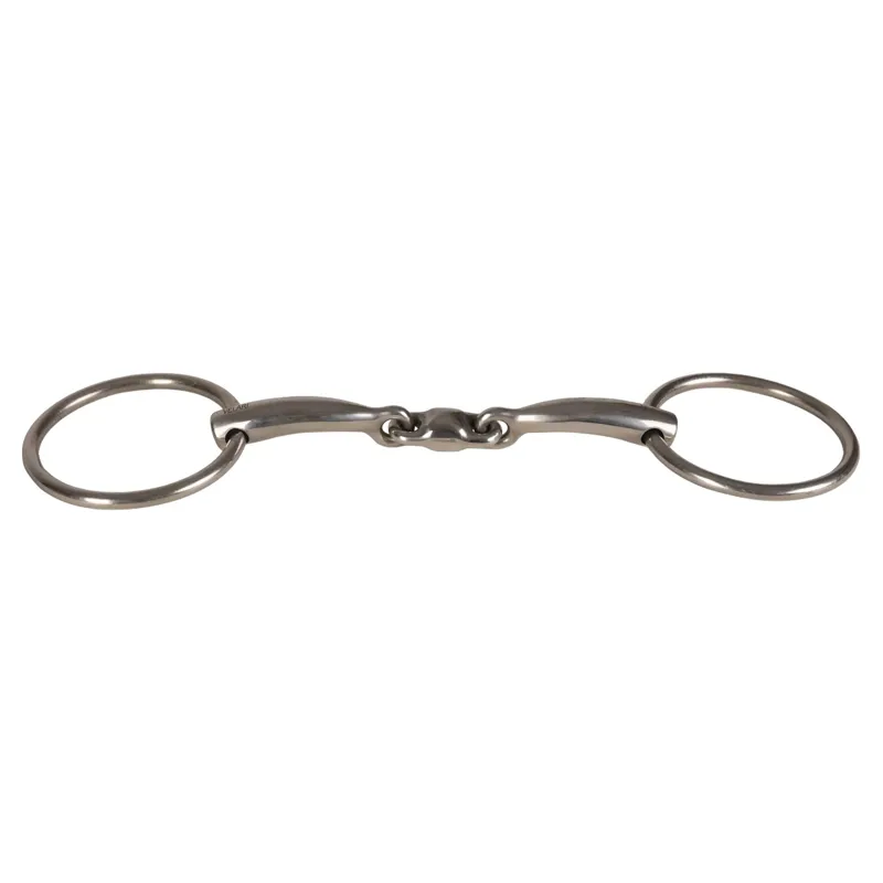 Velari Stainless Steel Double Jointed Loose Ring Snaffle Bit-1