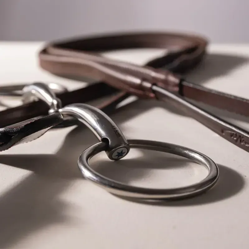 Velari Stainless Steel Single Jointed Loose Ring Snaffle Bit-2