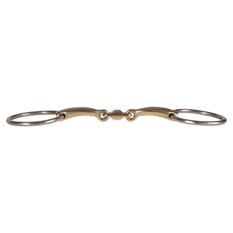 Velari Sweet Copper Double Jointed Loose Ring Snaffle Bit-1