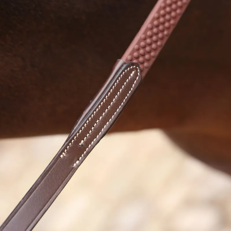 Velociti Lusso Opus Pro SureGrip Rubber Reins - Havana-1