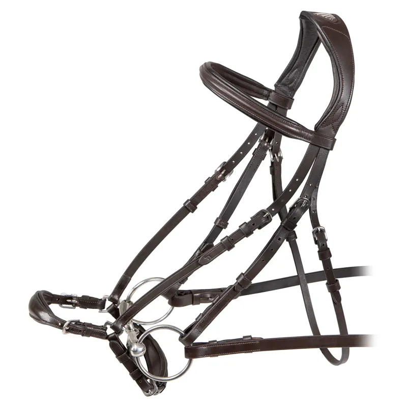Velociti RAPIDA Drop Noseband Bridle with Reins - Havana