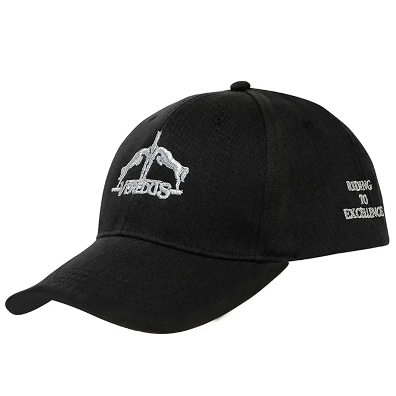 Veredus Logo Unisex Cotton Baseball Cap - Black/White