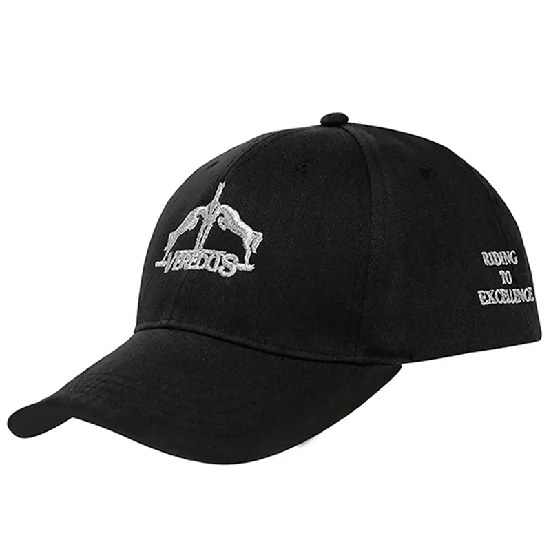 Veredus Logo Unisex Cotton Baseball Cap - Black/Ivory