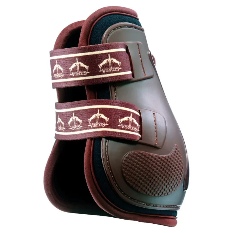 Veredus Pro Jump Elastic Rear Fetlock Boots - Brown-1