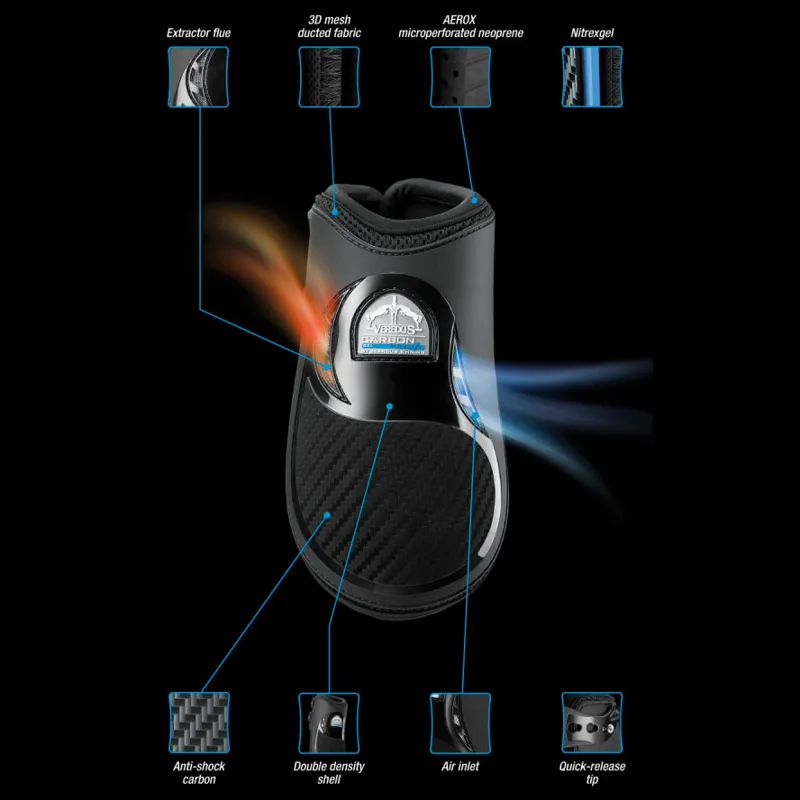 Veredus Carbon Gel Vento Rear Fetlock Boots - Brown-3