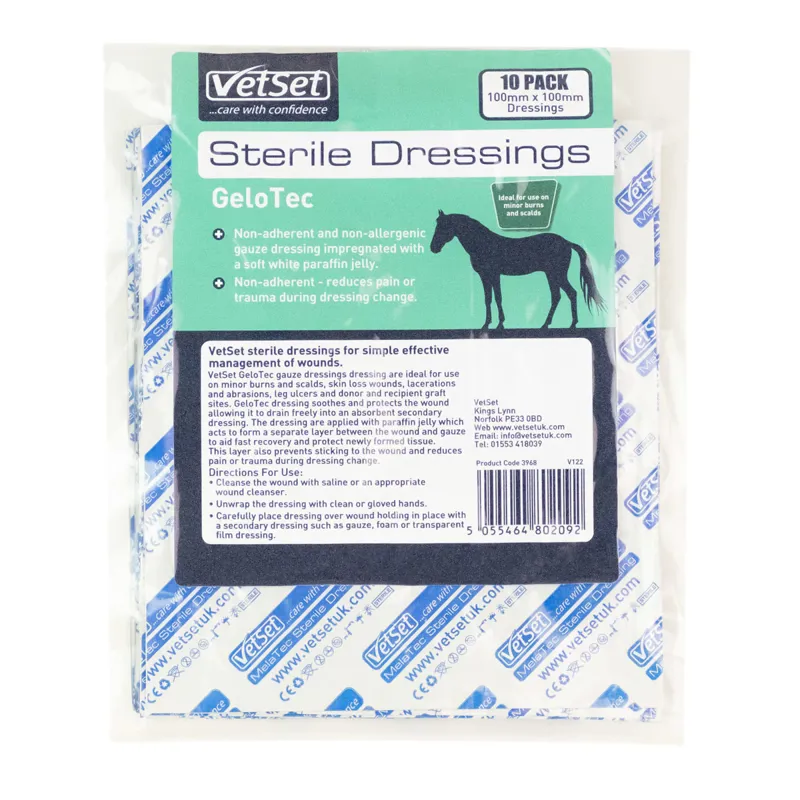VetSet GeloTec Dressing - 10 Pack