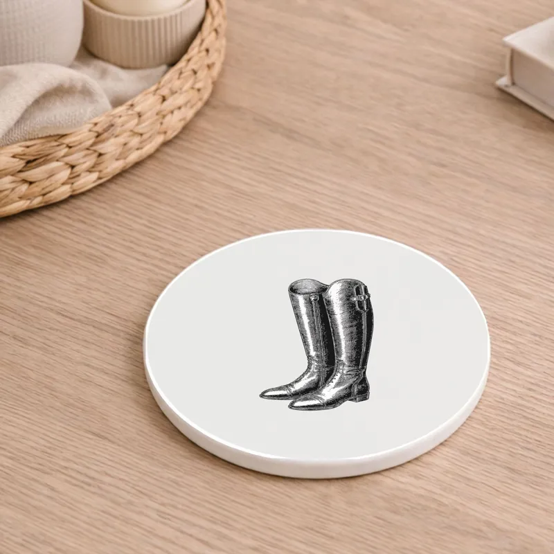 Vivid Squid Ceramic Coaster - Boots