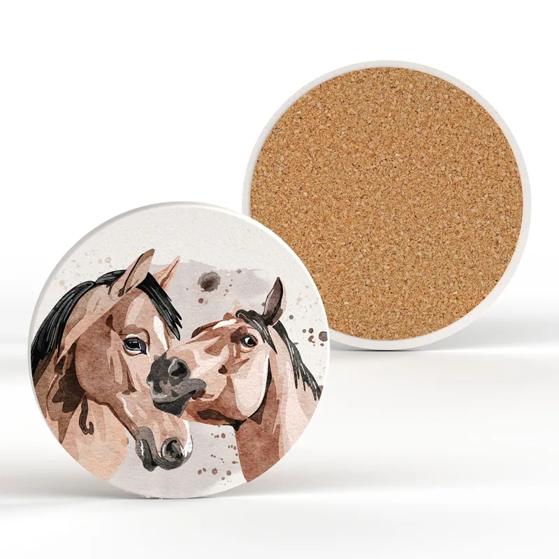 Vivid Squid Ceramic Coaster - Two Bay Horses