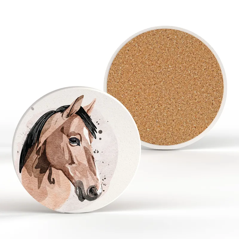 Vivid Squid Ceramic Coaster - Bay Horse