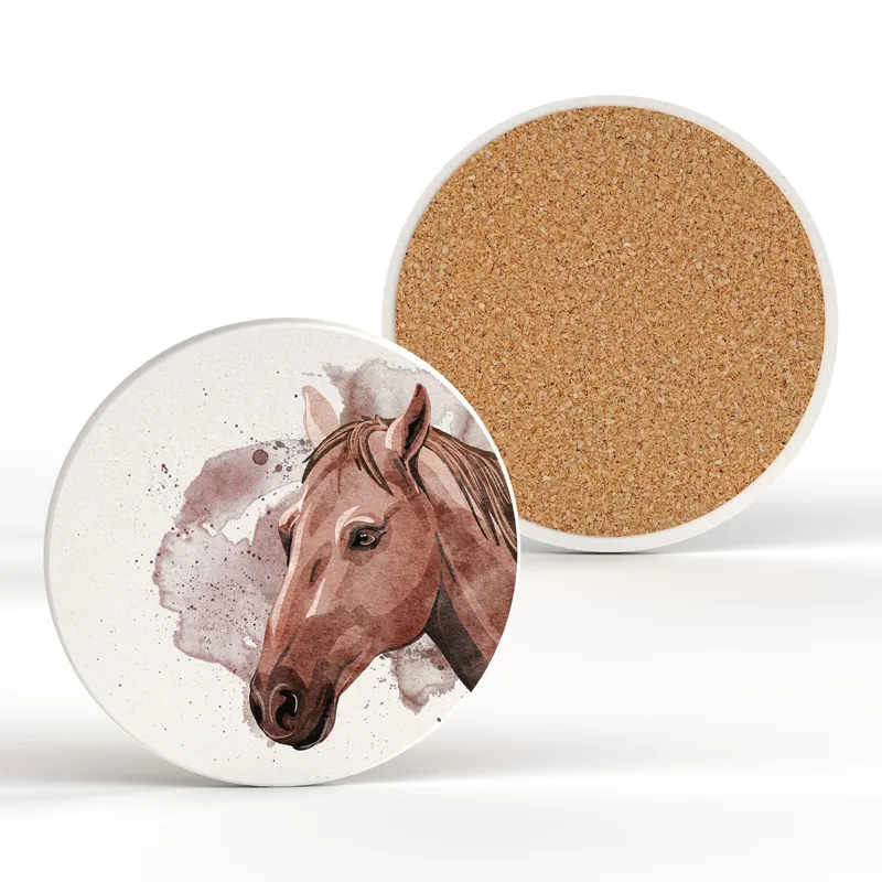 Vivid Squid Ceramic Coaster - Chestnut Horse
