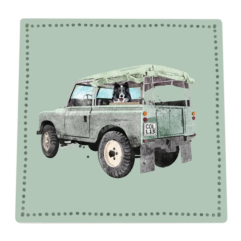 Vivid Squid Square Coasters - Land Rover