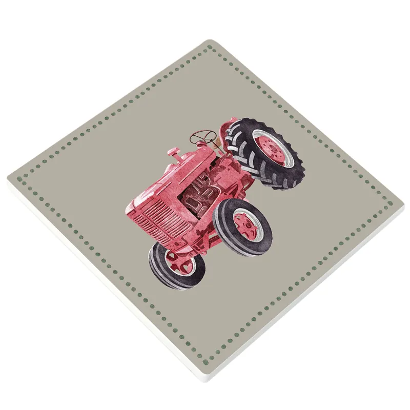 Vivid Squid Square Coasters - Tractor-1