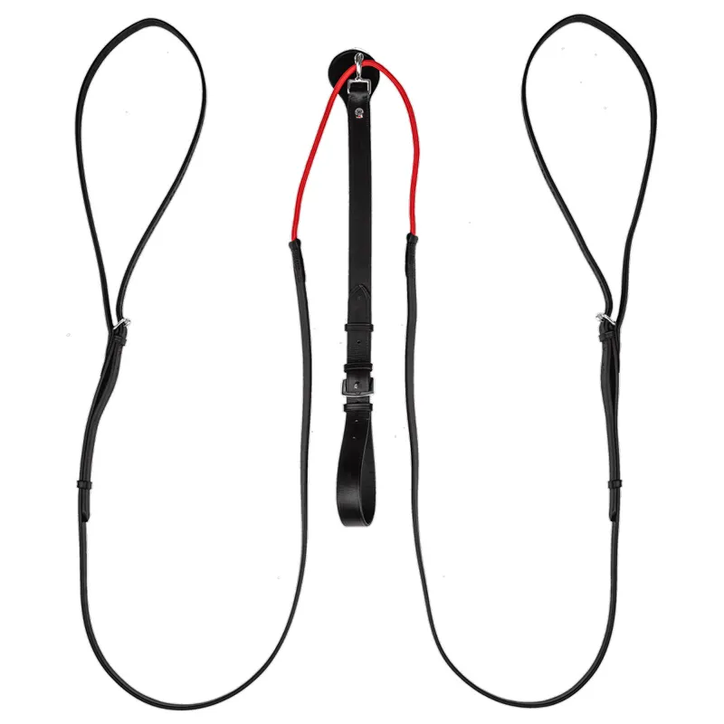 Waldhausen W-TrainRein Leather Draw Reins - Black