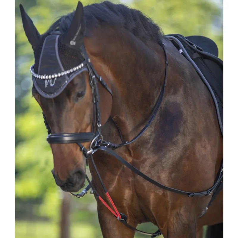 Waldhausen W-TrainRein Leather Draw Reins - Black-2