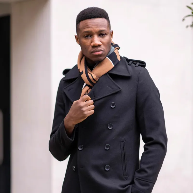 Waring Brooke Signature Stallion Scarf -Tan/Black-2