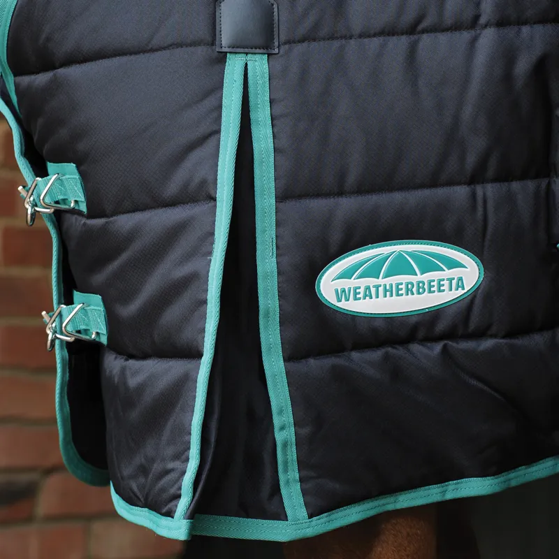 WeatherBeeta Green-Tec 150g Stable Rug - Black/Bottle Green - 4ft0-1