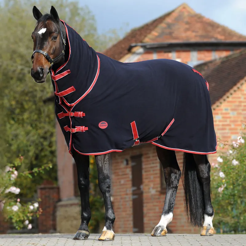 WeatherBeeta Fleece Cooler Combo Neck Rug - Navy/Red/White