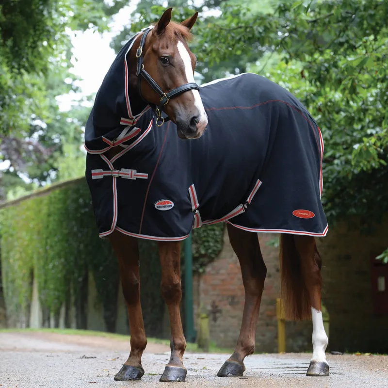 WeatherBeeta Therapy-Tec Combo Neck Fleece Rug - Black/Silver - 7ft3