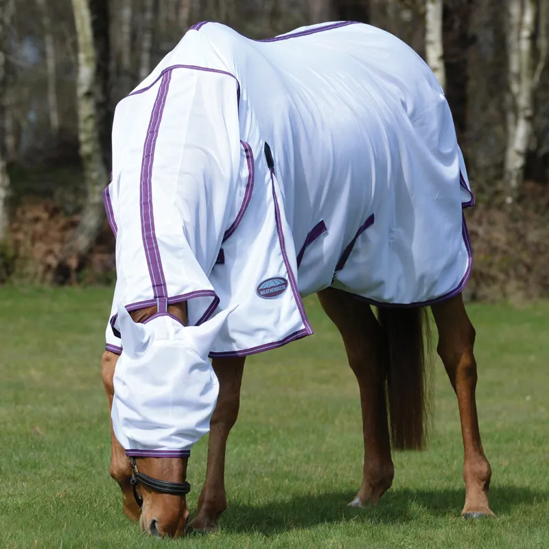 WeatherBeeta ComFiTec Airflow II Combo Neck Fly Rug White/Violet