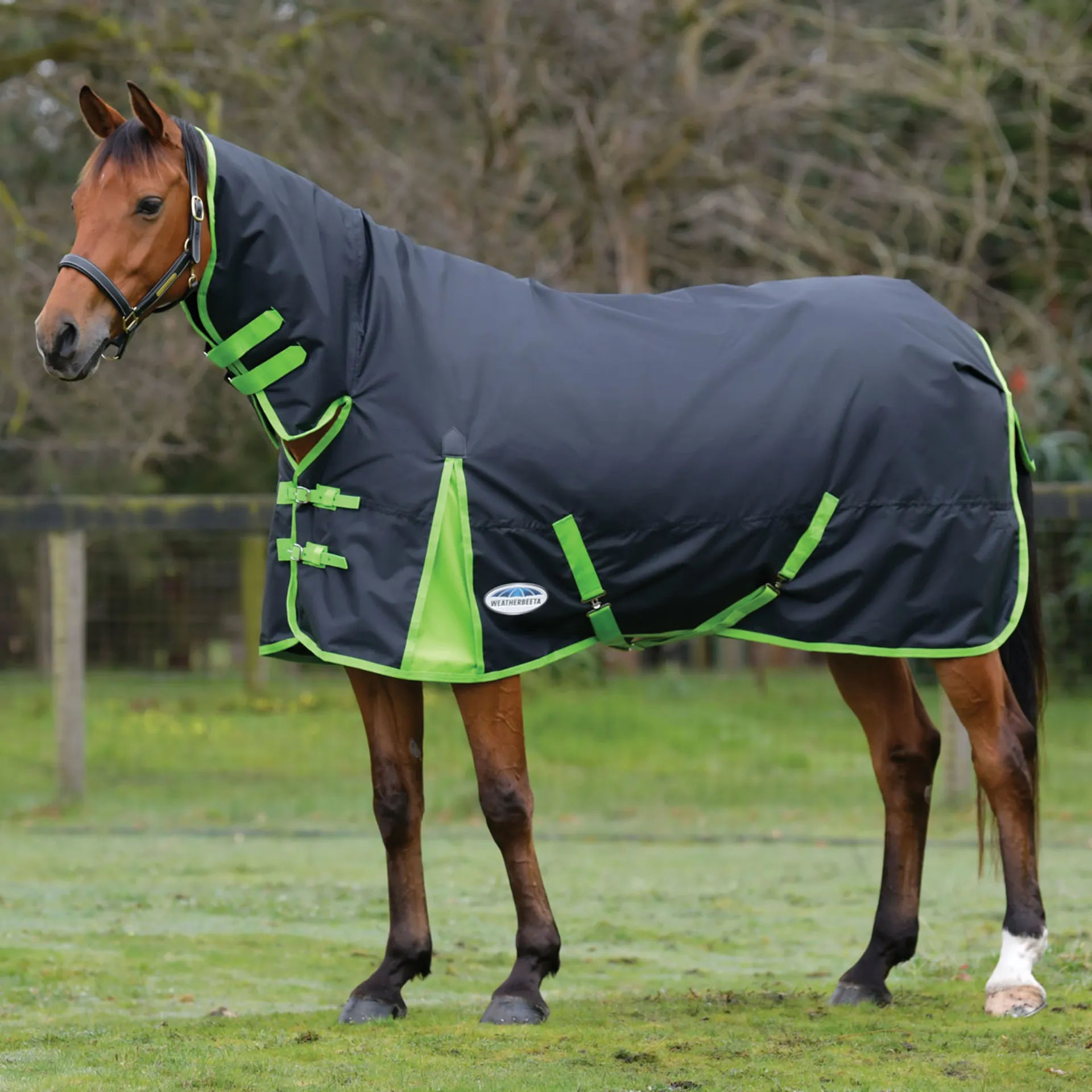 Weatherbeeta Turtle Rug WeatherBeeta ComFiTec Classic 300g Combo Neck Turnout Rug - Black