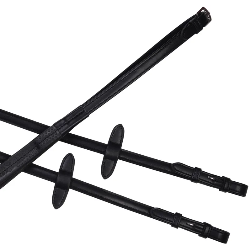 Collegiate Syntovia+ Rubber Grip Reins - Black