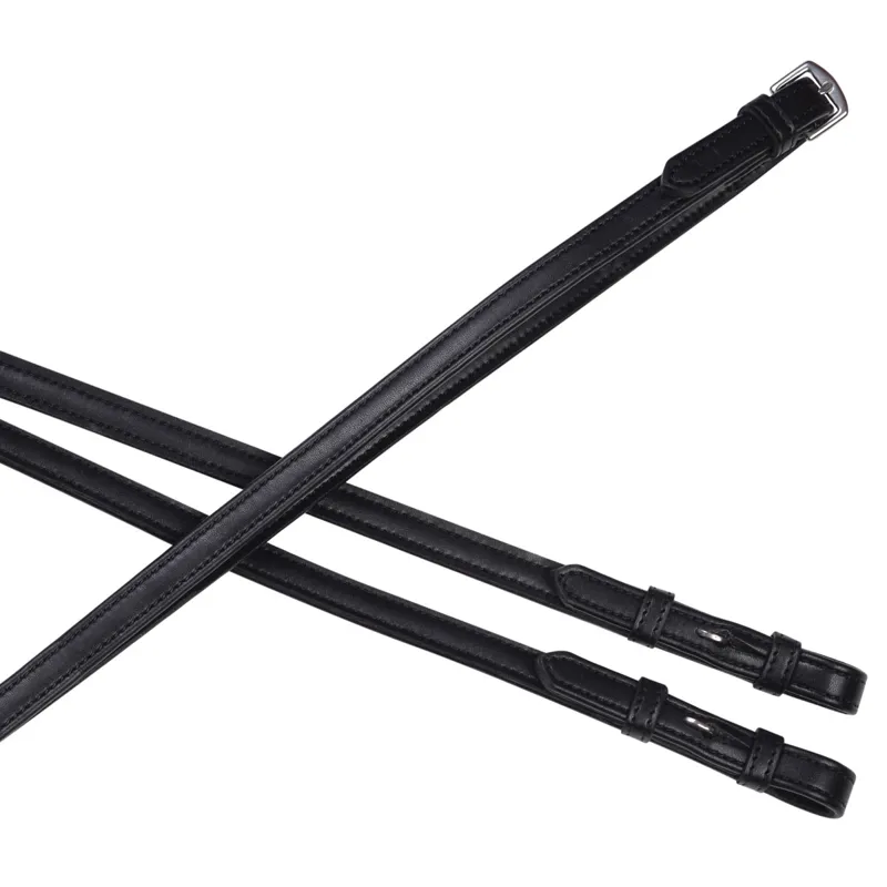 Collegiate Syntovia+ Plain Flat Reins - Black