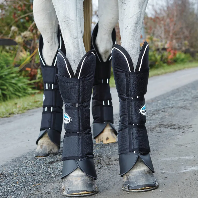 Weatherbeeta Deluxe Travel Boots - Navy/Red/White-1