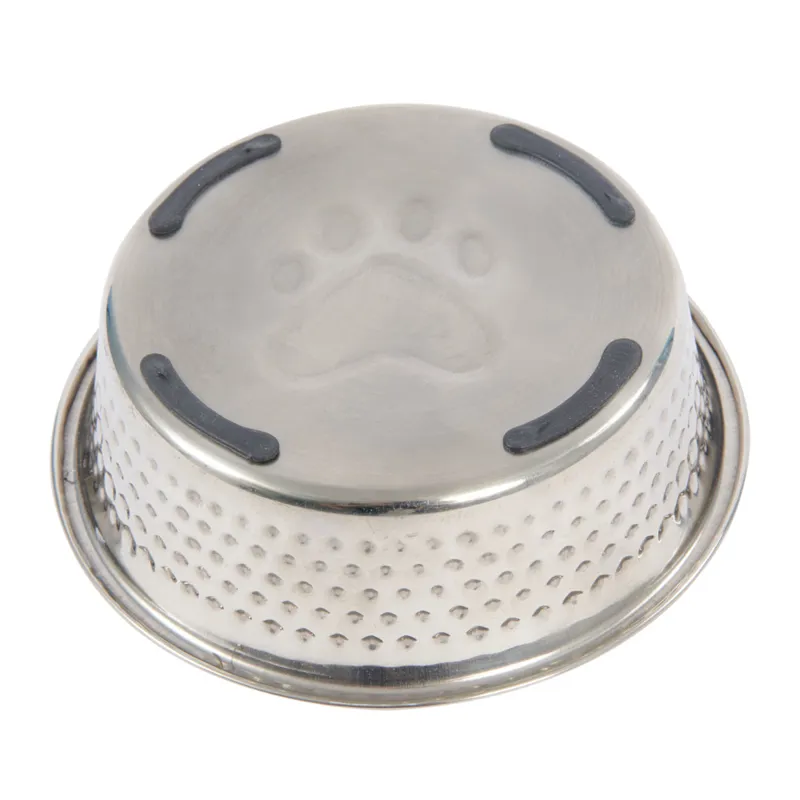 WeatherBeeta Non-Slip Stainless Steel Shade Dog Bowl - Blue-1