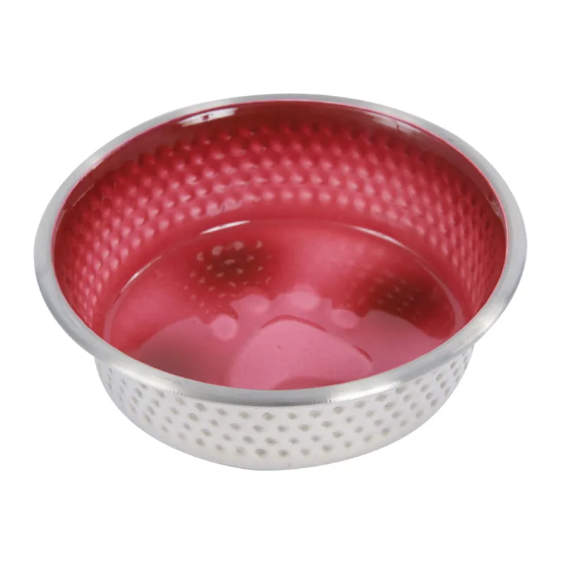 WeatherBeeta Non-Slip Stainless Steel Shade Dog Bowl - Magenta