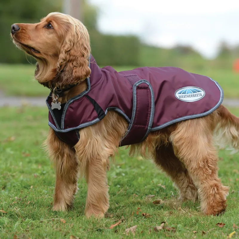 WeatherBeeta ComFiTec Windbreaker Free Deluxe Dog Coat - Maroon
