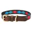 WeatherBeeta Polo Dog Collar - Beaufort Brown/Emerald/Pink/Blue