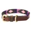 WeatherBeeta Polo Dog Collar - Cowdray Brown/Purple/Purple
