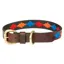 WeatherBeeta Polo Dog Collar - Beaufort Brown/Red/Orange/Blue