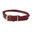 WeatherBeeta Rolled Leather Dog Collar - Maroon