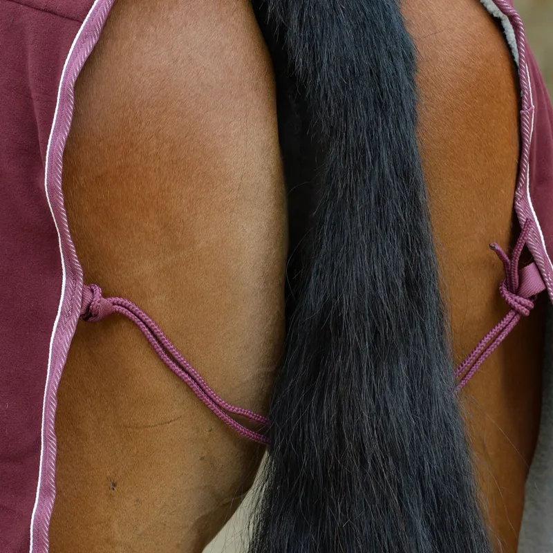 WeatherBeeta Sherpa Fleece Standard Neck Cooler Rug - Maroon/White-1