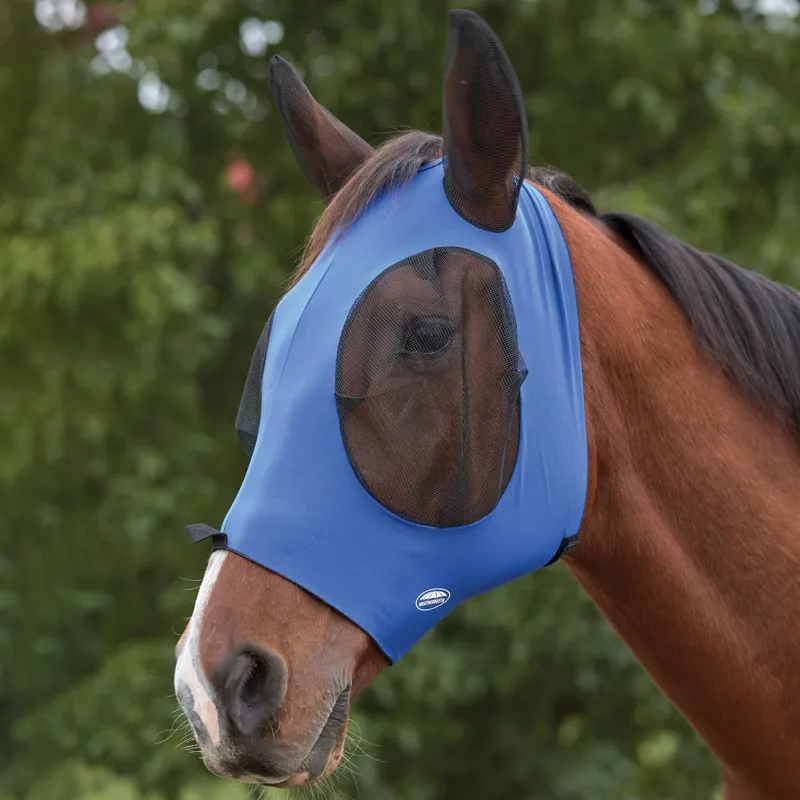 WeatherBeeta Deluxe Stretch Bug Eye Saver with Ears Fly Mask - Royal