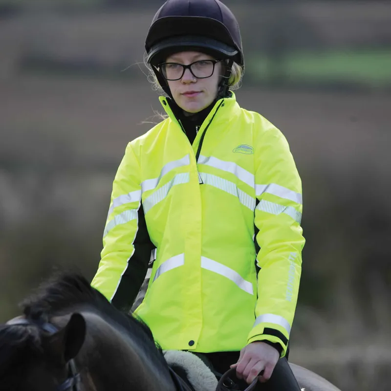 WeatherBeeta Reflective Heavy Padded Junior Waterproof Jacket - Yellow-2