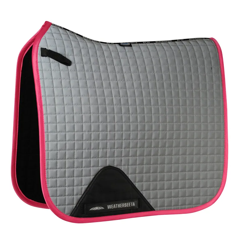 WeatherBeeta Reflective Prime Dressage Saddlecloth - Silver/Pink
