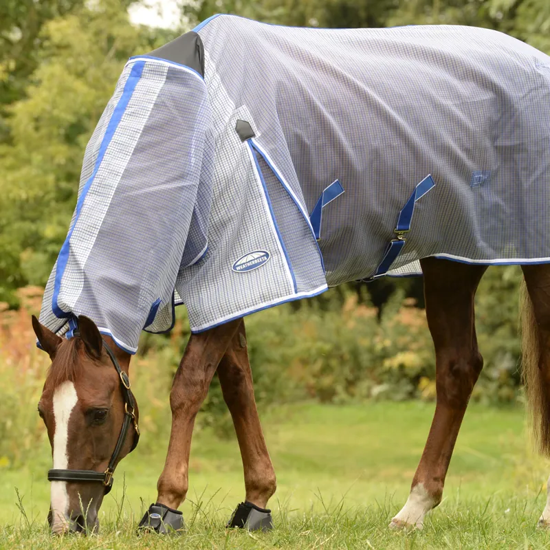 WeatherBeeta ComFiTec Ripshield Plus Fly Rug With Belly Wrap - White-1