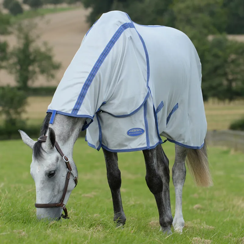 WeatherBeeta ComFiTec Airflow II DetachANeck Neck Fly Rug - Grey/Blue-1