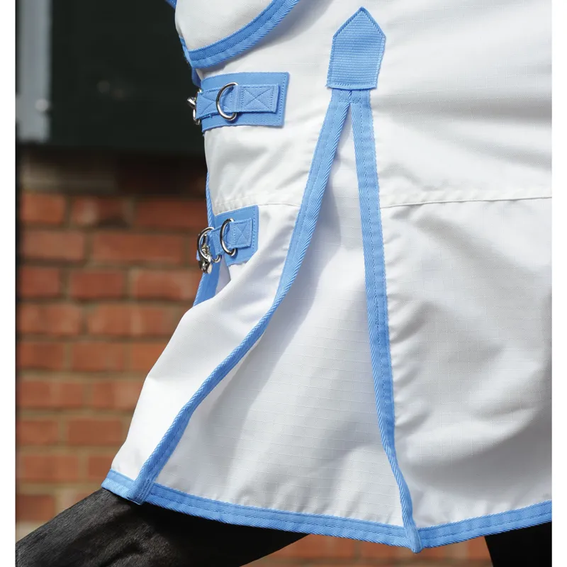 WeatherBeeta Sweet Itch Shield Combo Neck Fly Rug - White/Blue-3