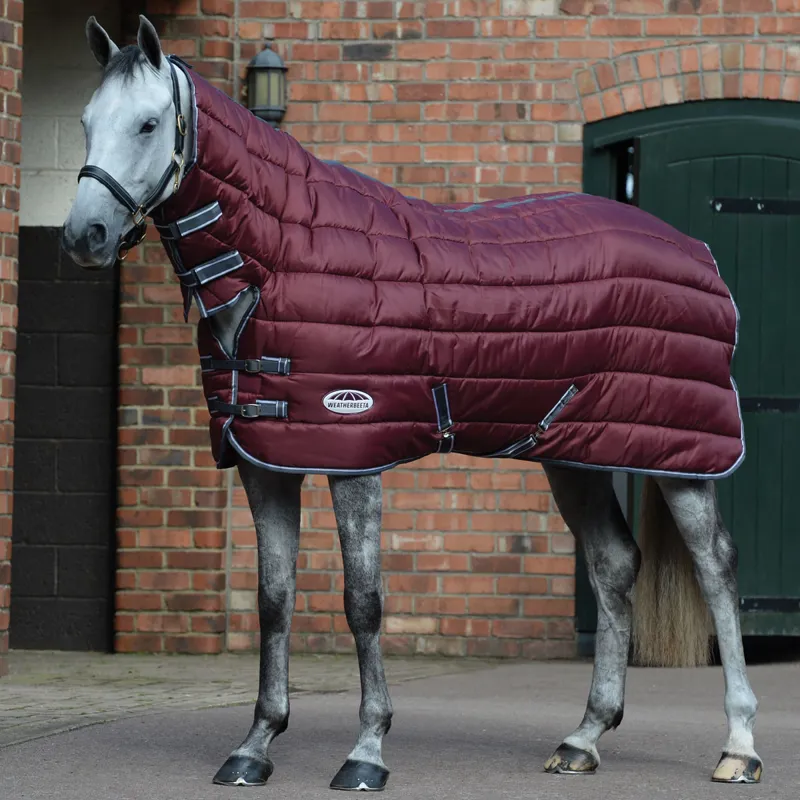 WeatherBeeta ComFiTec 210D Channel Quilt 250g Combo Stable Rug - Maroon