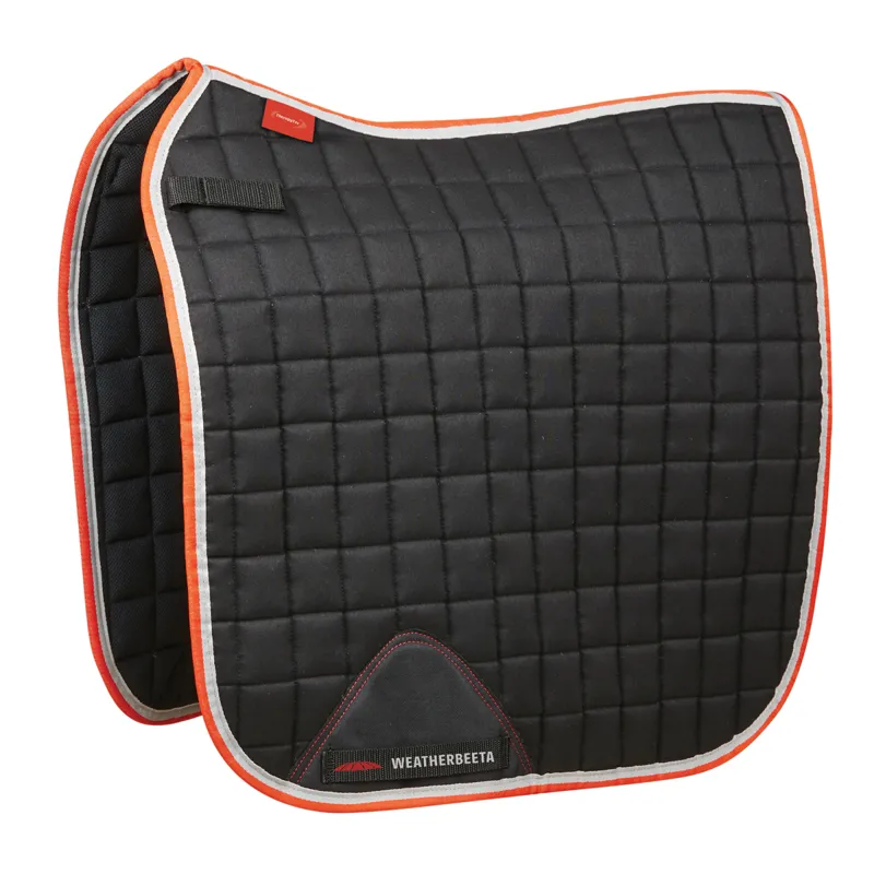 WeatherBeeta Therapy-Tec Dressage Saddlecloth - Black/Silver/Red