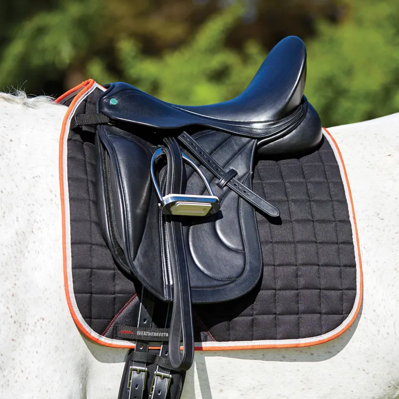 WeatherBeeta Therapy-Tec Dressage Saddlecloth - Black/Silver/Red-1