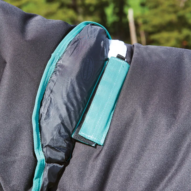 WeatherBeeta Green-Tec 900D 220g DetachANeck Turnout Rug - Black - 7ft0-1